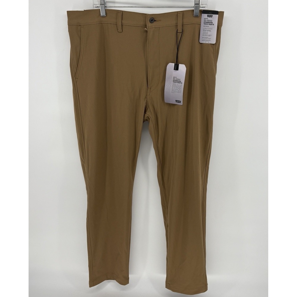 New Levis 511 Slim Tech‎ Pants Stretch Quick Dry UV Protection Brown Tan 38x32